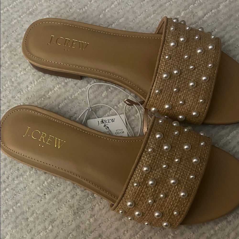 J. Crew Pearl slip on sandals - Picture 2 of 10
